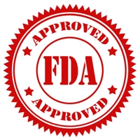 Red stamp with text FDA Approved,vector illustration