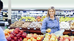 woman inspecting food imports