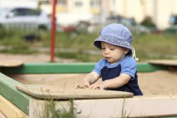 child in sandbox