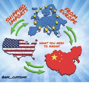 shipping imports from Europe infographic