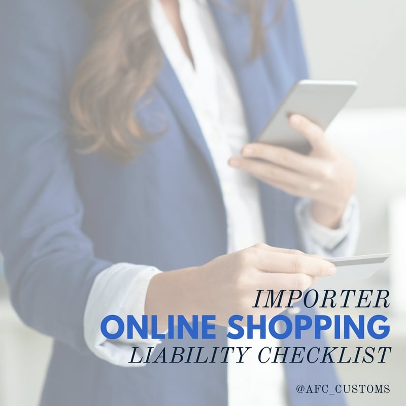 Importer Online Shopping Liability Checklist